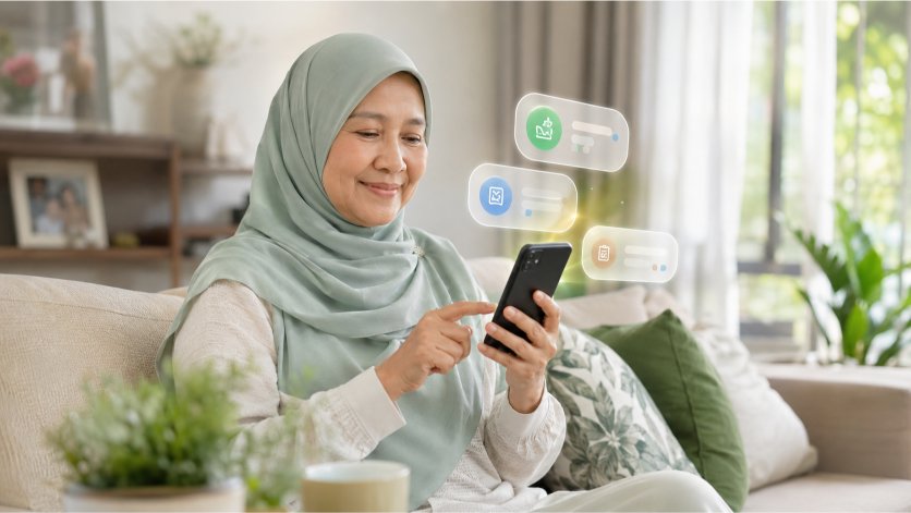 Aktiviti pendapatan sampingan dari rumah menggunakan telefon pintar